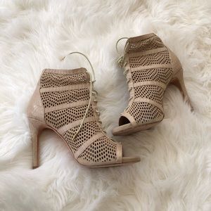 Joie snakeskin cage shari booties
